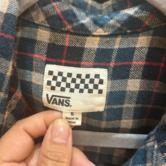 Vans Men's Blue Plaid Shirt size small - Picture 3 of 4